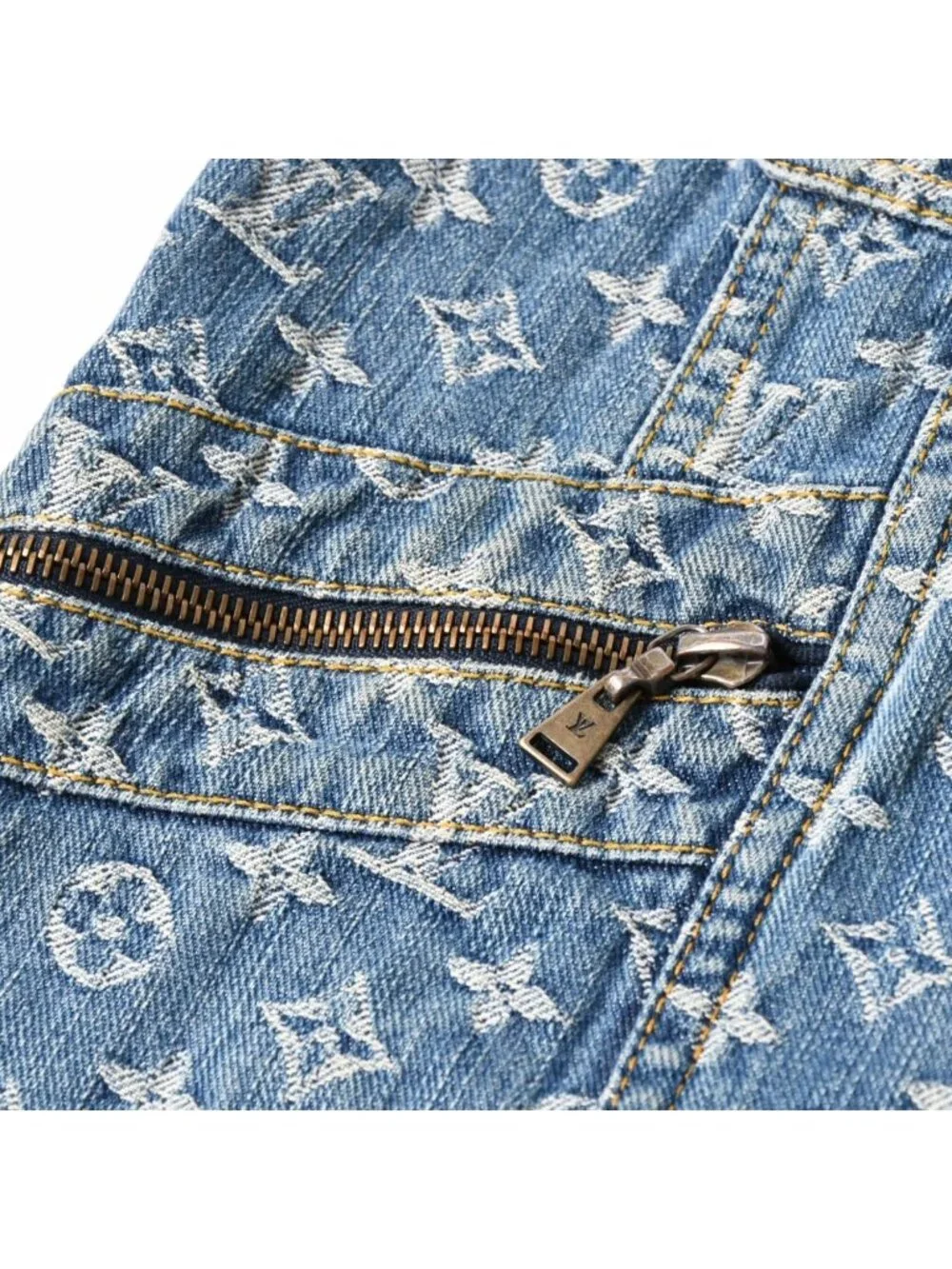 Louis Vuitton Monogram Denim Jacket Blue